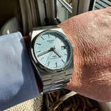  Shop Authentic Tissot PRX Powermatic 80 Ice Blue Tiffany Dial Silver Steel Strap Watch for Men - T137.407.11.351.00 - Luxxuri
