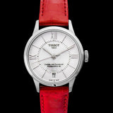  Shop Authentic Tissot Chemin Des Tourelles Powermatic 80 Mother of Pearl White Dial Red Leather Strap Watch For Women - T099.207.16.118.00 - Luxxuri