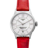  Shop Authentic Tissot Chemin Des Tourelles Powermatic 80 Mother of Pearl White Dial Red Leather Strap Watch For Women - T099.207.16.118.00 - Luxxuri