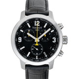  Shop Authentic Tissot PRC 200 Chronograph Black Dial Black Leather Strap Watch For Men - T055.417.16.057.00 - Luxxuri