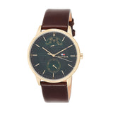  Shop Authentic Tommy Hilfiger Hunter Green Dial Brown Leather Strap Watch for Men - 1791607 - Luxxuri