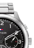  Shop Authentic Tommy Hilfiger Asher Chronograph Black Dial Silver Steel Strap Watch For Men - 1791852 - Luxxuri
