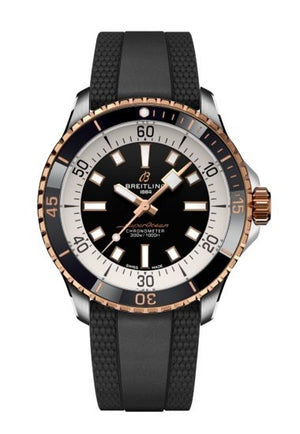  Shop Authentic Breitling Superocean Automatic 42mm 18K Red Gold & Black Dial Black Rubber Strap Watch for Men - U17375211B1S1 - Luxxuri