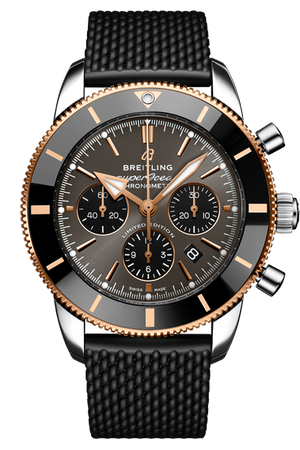  Shop Authentic Breitling Superocean Heritage B01 Chronograph 44 Black Dial Black Mesh Bracelet Watch for Men - UB01621A1M1S1 - Luxxuri