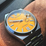  Shop Authentic Citizen Tsuyosa Automatic Yellow Dial Silver Steel Strap Watch for Men - NJ0150-81Z - Luxxuri