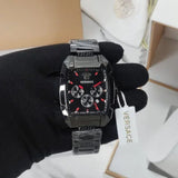  Shop Authentic Versace Dominus Chronograph Quartz Black Dial Black Steel Strap Watch For Men - VE6H00623 - Luxxuri