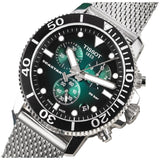  Shop Authentic Tissot Seastar 1000 Chronograph Green Dial Silver Mesh Bracelet Watch For Men - T120.417.11.091.00 - Luxxuri