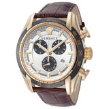  Shop Authentic Versace V-Ray Chronograph Quartz White Dial Brown Leather Strap Watch For Men - VE2I00221 - Luxxuri