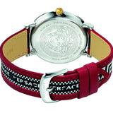  Shop Authentic Versace V Circle Silver Dial Two Tone Leather Strap Watch for Men - VEBQ01319 - Luxxuri