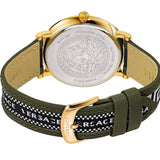  Shop Authentic Versace V-Circle Quartz Green Dial Green Leather Strap Watch for Men - VEBQ01519 - Luxxuri