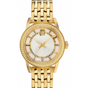  Shop Authentic Versace Code Quartz Silver Dial Gold Steel Strap Watch For Men - VEPO00420 - Luxxuri