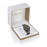  Shop Authentic Versace Viamond Quartz Black Dial Grey Steel Strap Watch For Men - VEPO00520 - Luxxuri