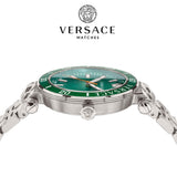  Shop Authentic Versace Greca Sport Quartz Green Dial Silver Steel Strap Watch For Men - VEZ300421 - Luxxuri
