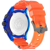  Shop Authentic Versace Icon Active Chronograph Quartz Blue Dial Orange Rubber Strap Watch For Men - VEZ700922 - Luxxuri