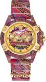  Shop Authentic Versace Icon Active Chronograph Quartz Gold Dial Red Leather Strap Watch For Men - VEZ701222 - Luxxuri
