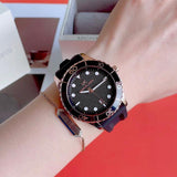  Shop Authentic Michael Kors Runway Quartz Black Dial Black Silicone Strap Watch For Women - MK6852 - Luxxuri
