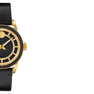  Shop Authentic Versace Code Quartz Black Dial Black Leather Strap Watch For Men - VEPO00320 - Luxxuri