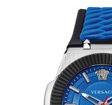  Shop Authentic Versace Chain Reaction Quartz Blue Dial Blue & Black Leather Strap Watch for Men - VEDY00119 - Luxxuri