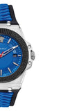  Shop Authentic Versace Chain Reaction Quartz Blue Dial Blue & Black Leather Strap Watch for Men - VEDY00119 - Luxxuri