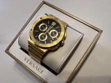  Shop Authentic Versace Greca Chronograph Black Dial Gold Steel Strap Watch For Men - VEZ900421 - Luxxuri
