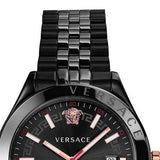  Shop Authentic Versace Hellenyium Analog Black Dial Black Steel Strap Watch For Men - VEVK00320 - Luxxuri