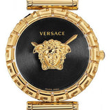  Shop Authentic Versace Palazzo Empire Greca Black Dial Gold Mesh Bracelet Watch for Women - VEDV00519 - Luxxuri