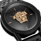  Shop Authentic Versace Palazzo Empire Quartz Black Dial Black Steel Strap Watch For Men - VEDB00518 - Luxxuri