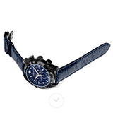  Shop Authentic Versace V-Ray Chronograph Quartz Blue Dial Black Leather Strap Watch For Men - VEDB00418 - Luxxuri