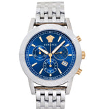  Shop Authentic Versace Sport Tech Chronograph Blue Dial Silver Steel Strap Watch for Men - VELT00219 - Luxxuri