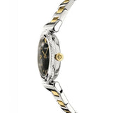  Shop Authentic Versace V-Motif Black Dial Two Tone Steel Strap Watch for Women - VERE00518 - Luxxuri