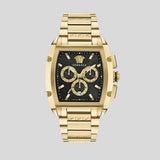  Shop Authentic Versace Dominus Chronograph Black Dial Gold Steel Strap Watch For Men - VE6H00523 - Luxxuri