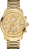  Shop Authentic Guess Analog Chronograph Gold Dial Gold Steel Strap Watch for Men - W0075G5 - Luxxuri
