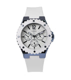  Shop Authentic Guess Overdrive Chronograph White Dial White Rubber Strap Watch for Women - W0149L6 - Luxxuri