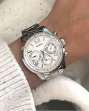  Shop Authentic Guess Sunrise Multifunction Quartz White Dial Silver Steel Strap Watch For Women - W0330L3 - Luxxuri