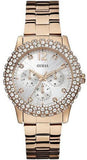  Shop Authentic Guess Dazzler Diamonds Silver Dial Rose Gold Steel Strap Watch for Women - W0335L3 - Luxxuri
