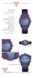  Shop Authentic Guess Confetti Diamonds Purple Dial Purple Steel Strap Watch for Women - W0774L4 - Luxxuri