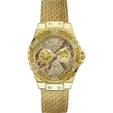  Shop Authentic Guess Limelight Quartz Gold Dial  Gold Leather Strap Watch For Women - W0775L13 - Luxxuri