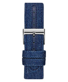  Shop Authentic Guess Legacy Analog Blue Dial Blue Denim Strap Watch for Men - W1058G1 - Luxxuri
