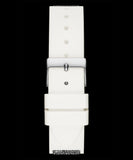  Shop Authentic Guess Swirl Quartz Silver Dial White Silicone Strap Watch for Women - W1096L1 - Luxxuri