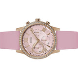  Shop Authentic Guess Solar Rose Gold Dial Pink Rubber Strap Watch For Women - W1135L2 - Luxxuri