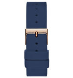  Shop Authentic Guess Solar White Rose Gold Dial Blue Rubber Strap Watch For Women - W1135L3 - Luxxuri