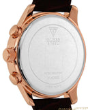  Shop Authentic Guess Analog Chronograph Brown Dial Brown Leather Strap Watch For Men - W14052G2 - Luxxuri