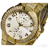  Shop Authentic Guess Mini Prism Diamonds White Dial Gold Steel Strap Watch for Women - W15072L1 - Luxxuri