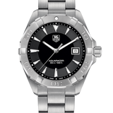  Shop Authentic Tag Heuer Aquaracer Quartz Black Dial Silver Steel Strap Watch for Men - WAY1110.BA0928 - Luxxuri