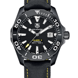  Shop Authentic Tag Heuer Aquaracer Calibre 5 Automatic Black Dial Black Nylon Strap Watch for Men - WAY218A.FC6362 - Luxxuri