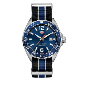  Shop Authentic Tag Heuer Formula 1 Quartz Blue Dial Two Tone NATO Strap Watch for Men - WAZ1010.FC8197 - Luxxuri