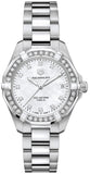  Shop Authentic Tag Heuer Aquaracer Diamonds White Mother of Pearl Dial Silver Steel Strap Watch for Women - WBD1315.BA0740 - Luxxuri