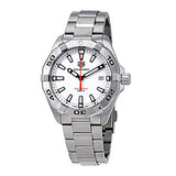  Shop Authentic Tag Heuer Aquaracer Automatic White Dial Silver Steel Strap Watch for Men - WBD2111.BA0928 - Luxxuri