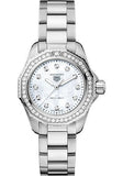  Shop Authentic Tag Heuer Aquaracer Professional 200 Quartz Diamond Mother of Pearl Dial Silver Steel Strap Watch for Women - WBP1417.BA0622 - Luxxuri
