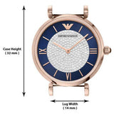  Shop Authentic Emporio Armani Gianni T-Bar Quartz Crystals Black Dial Gold Steel Strap Watch For Women - AR11423 - Luxxuri